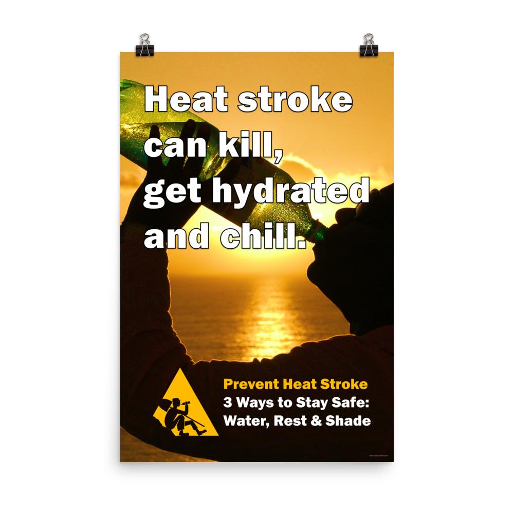 Heat Stress Safety Poster Prevent Heat Stroke Inspire Safety
