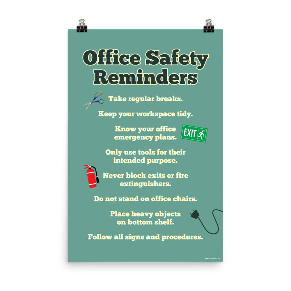 Office Safety Poster – Essential Workplace Safety Reminders – Inspire ...