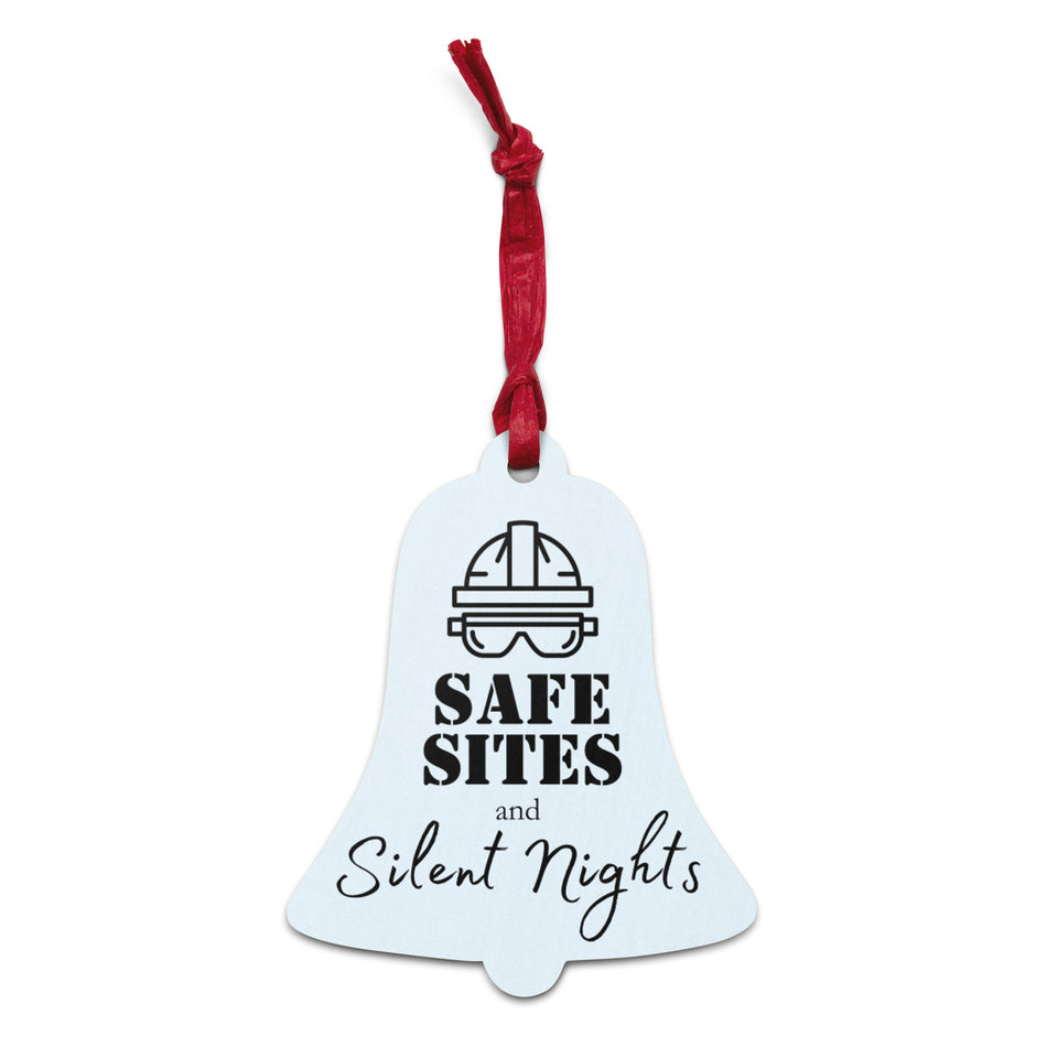 Safe Sites - Wooden Bell Holiday Ornament