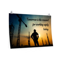 Tomorrow's Reward - Economy Safety Poster