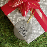 'Tis the Season for Safety - Festive Frosted Glass Christmas Tree Ornament - notVariant - 2