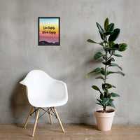 Live Safely - Framed Safety Posters