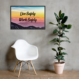 Live Safely - Framed Safety Posters