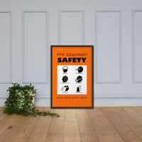 PPE Required - Framed Safety Posters