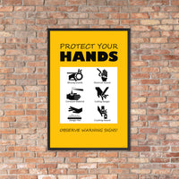 Protect Your Hands - Framed Safety Posters
