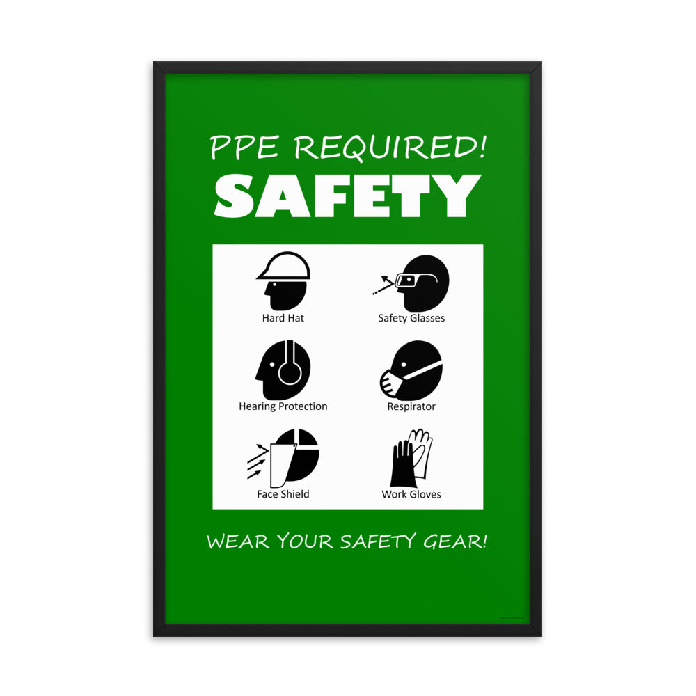 Construction Safety Poster Ppe Reminder With Infographics Inspire Safety 6916