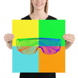 Colorful Safety Art - Safety Glasses - Premium Safety Poster
