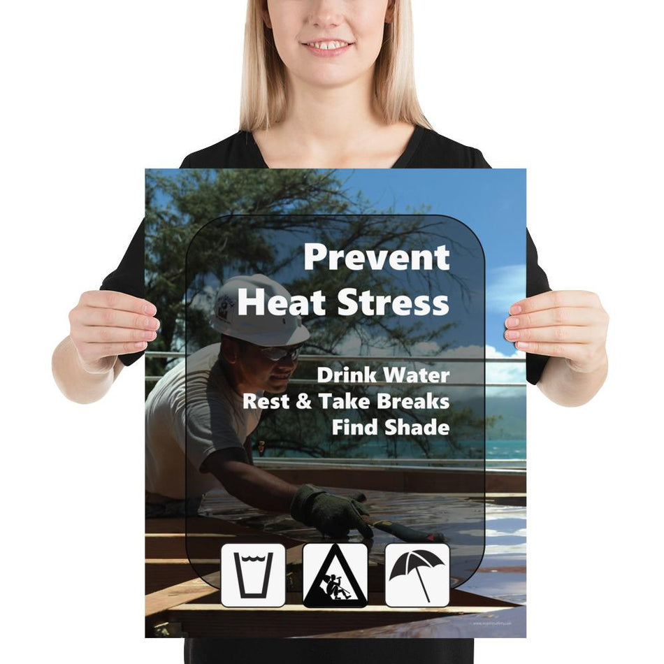 Heat Stress Safety Poster for Construction Workers – Inspire Safety