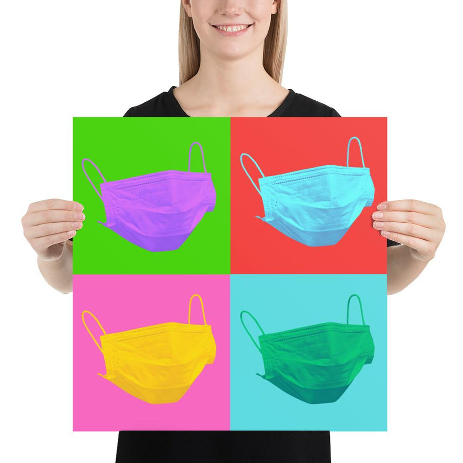 Colorful Safety Art - Face Masks - Premium Safety Poster