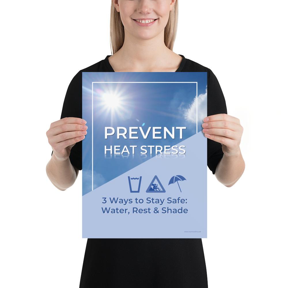 Prevent Heat Stress - Heat Stress Safety Poster – Inspire Safety