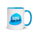 Hard Hats Save Lives - Ceramic Mug with Color Inside