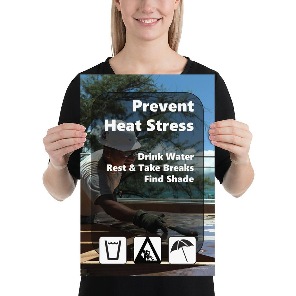 Heat Stress Safety Poster for Construction Workers – Inspire Safety