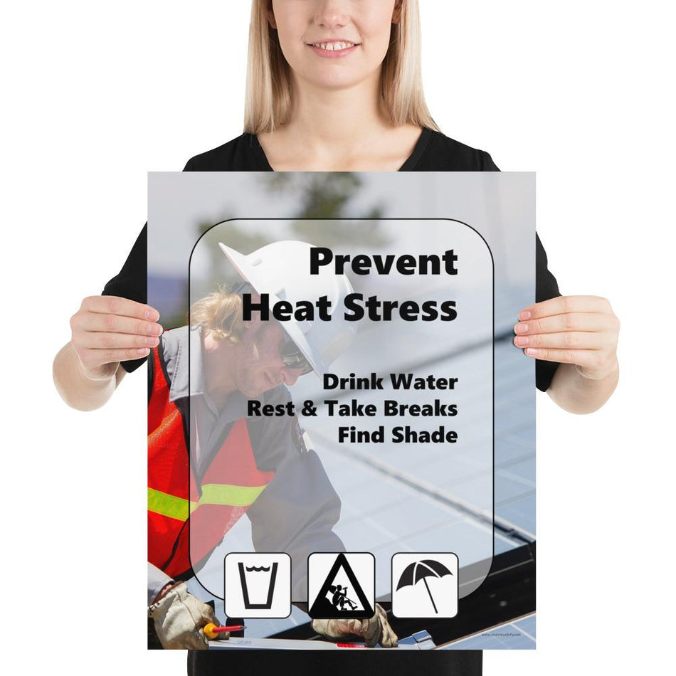 Heat Stress Safety Poster for Construction Workers – Inspire Safety