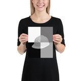Monochrome Safety Art - Hard Hat - Premium Safety Poster