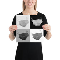 Monochrome Safety Art - Face Masks - Premium Safety Poster