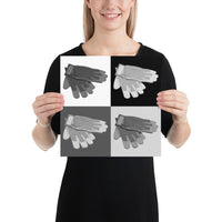 Monochrome Safety Art - Gloves - Premium Safety Poster