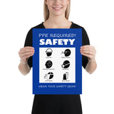 PPE Required - Premium Safety Poster