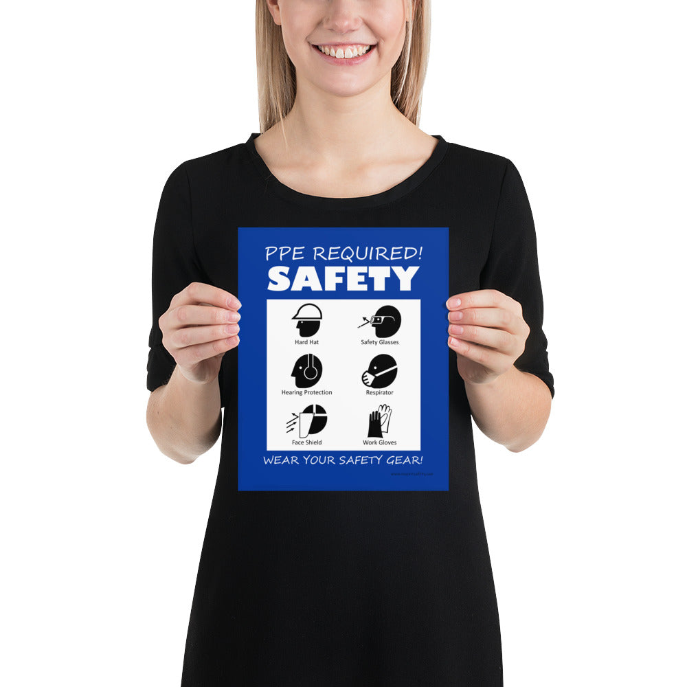 Construction Safety Poster Ppe Reminder With Infographics Inspire Safety 3051